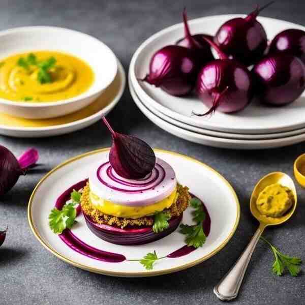 Маринованная свекла с луком и горчицей